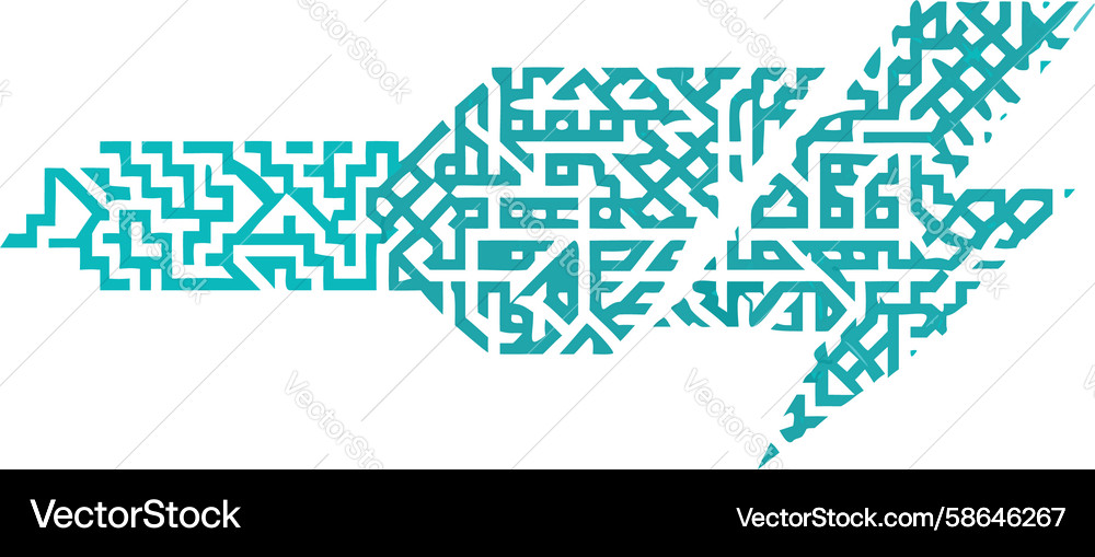 Abstract lightning bolt map design generative ai Vector Image