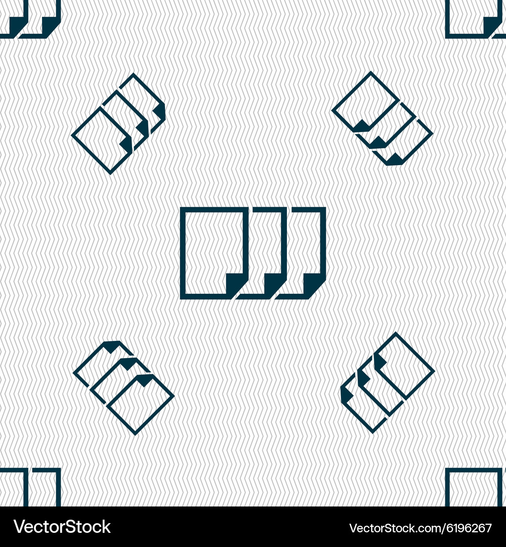 Copy file sign icon duplicate document symbol Vector Image