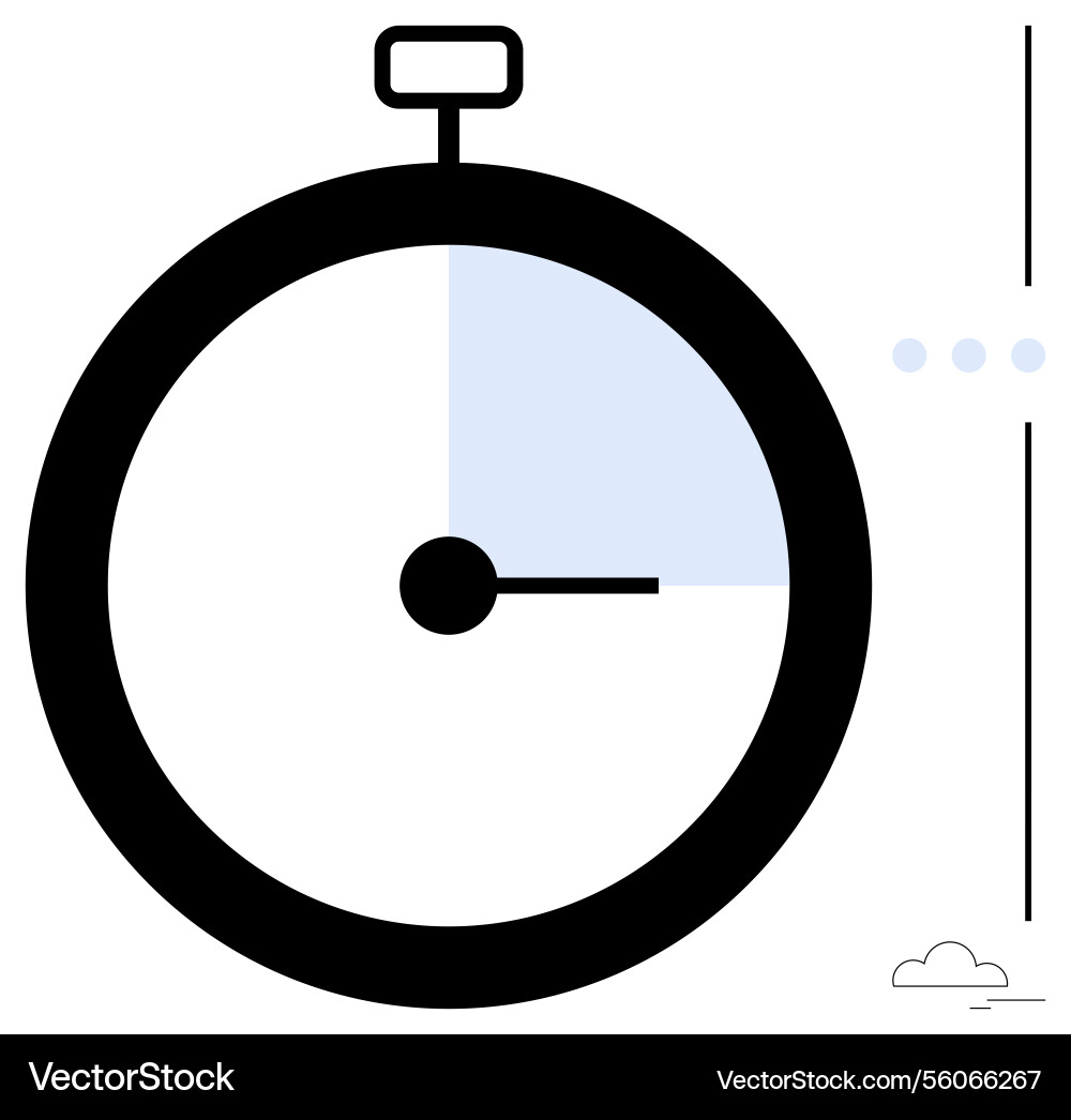 Minimalist timer with stopwatch highlight Minimalist timer with stopwatch highlight vector image