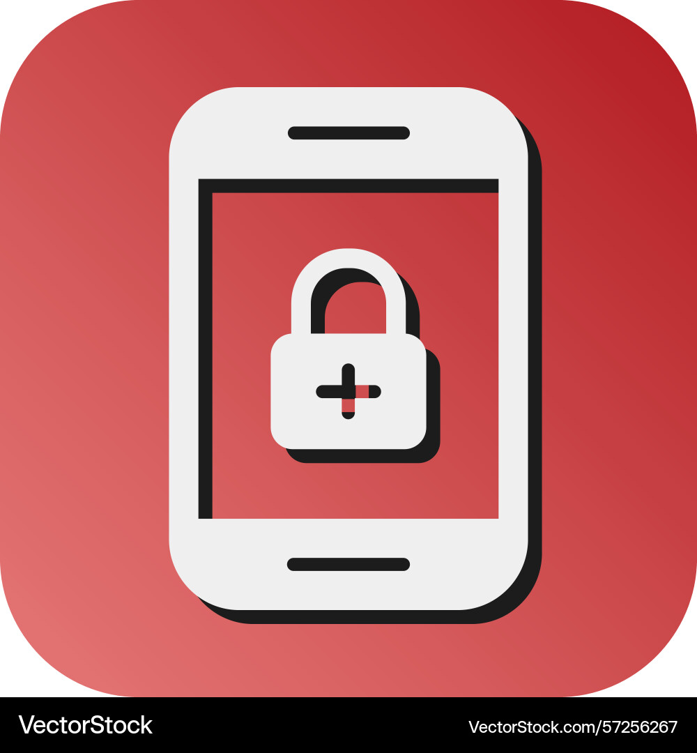 Passcode glyph gradient background icon Vector Image