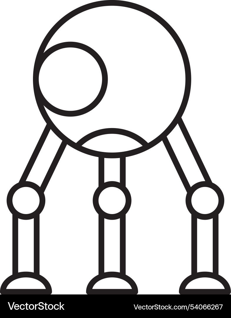 Robot line icon design Vector Image