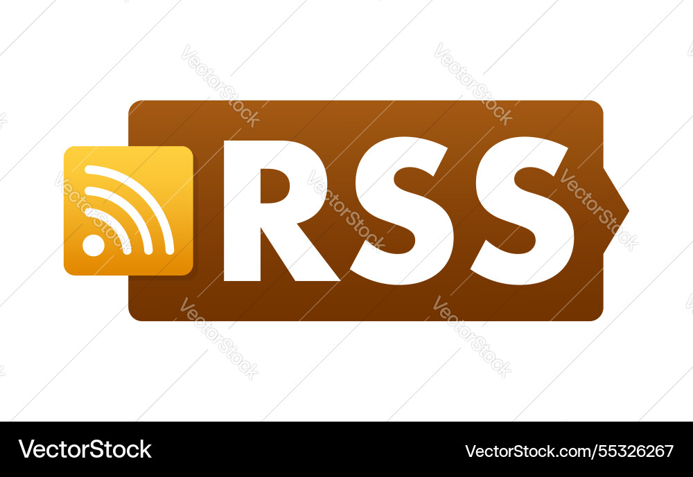 Rss feed icon indicating broadcasting and sharing Rss feed icon indicating broadcasting and sharing vector image