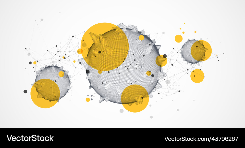 Sphere theme with connected lines in technology Sphere theme with connected lines in technology vector image