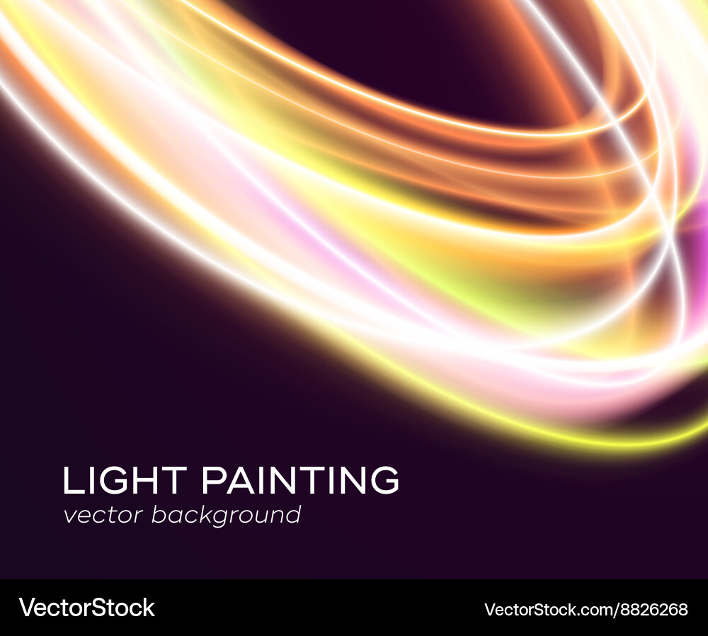 Abstract background with glowing curves vector image