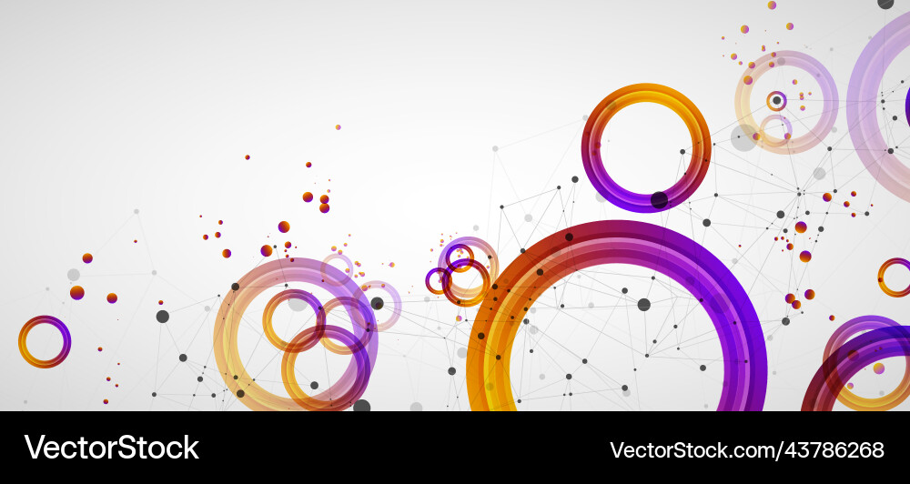 Abstract Science Circles Background vector image