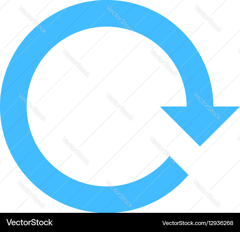Arrow sign rotation icon reload button refresh Vector Image