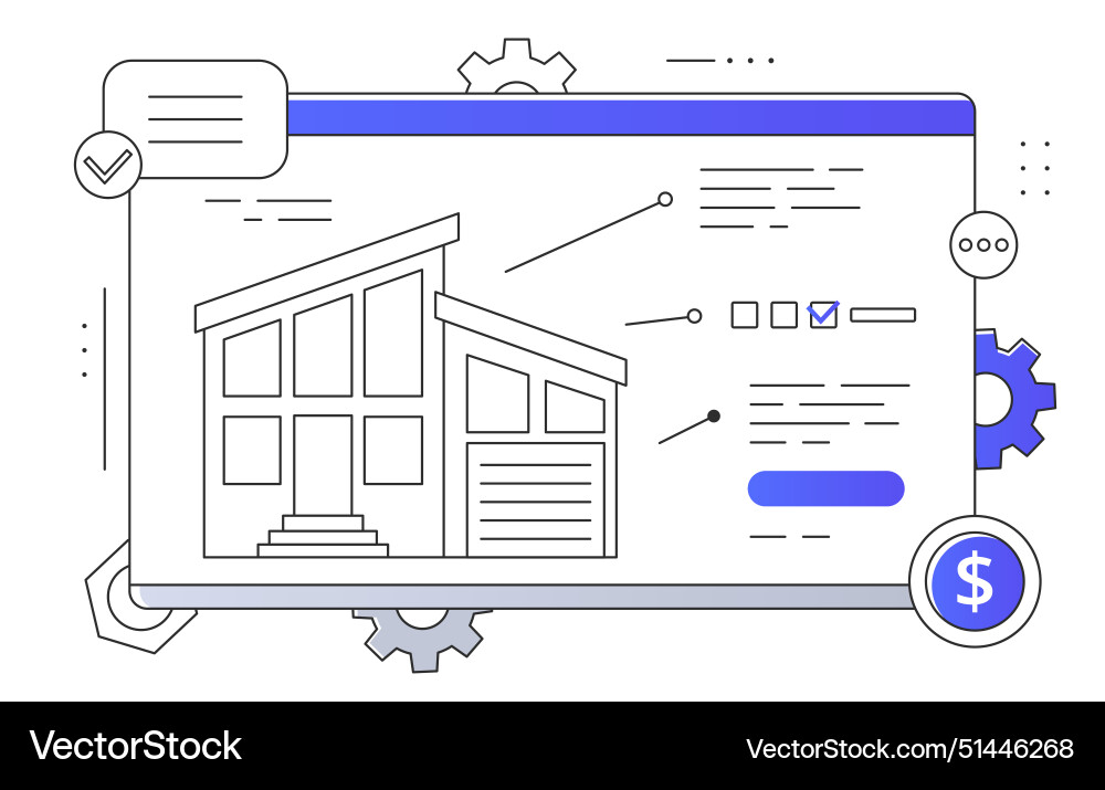 Web site mockup showing the design Web site mockup showing the design vector image