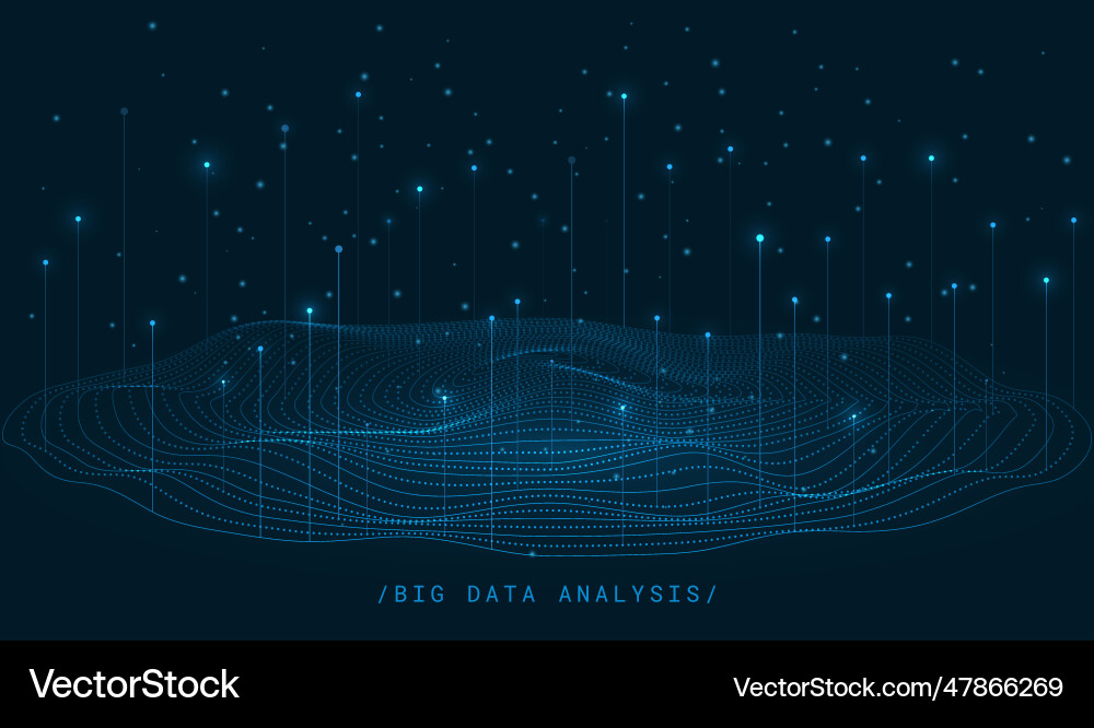 Big data visual information background vector image