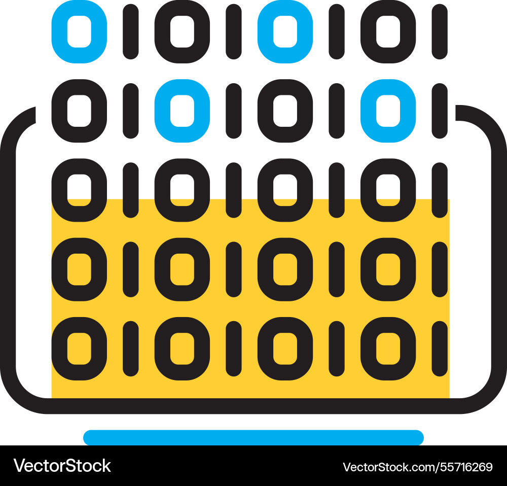 Binary coding vector image