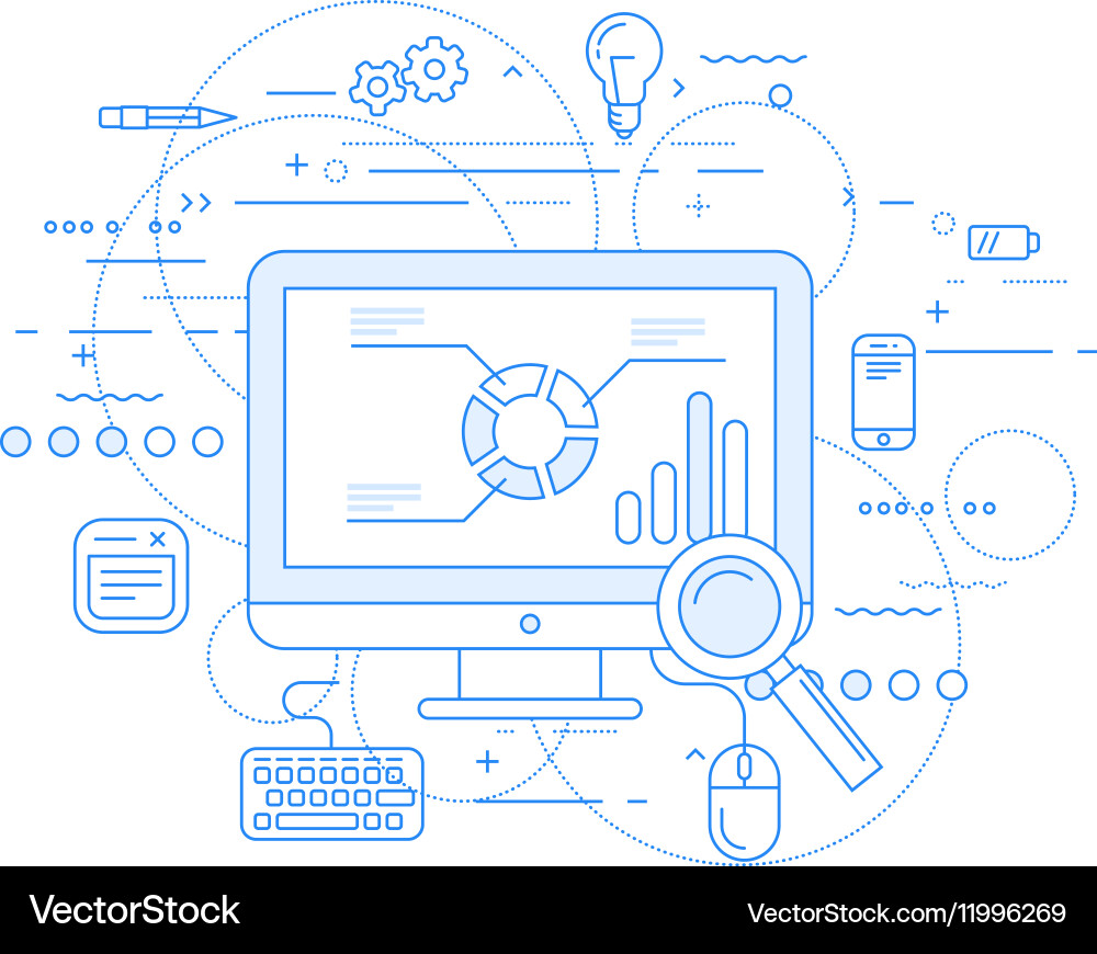 Data Flow & Analytics Concepts vector image