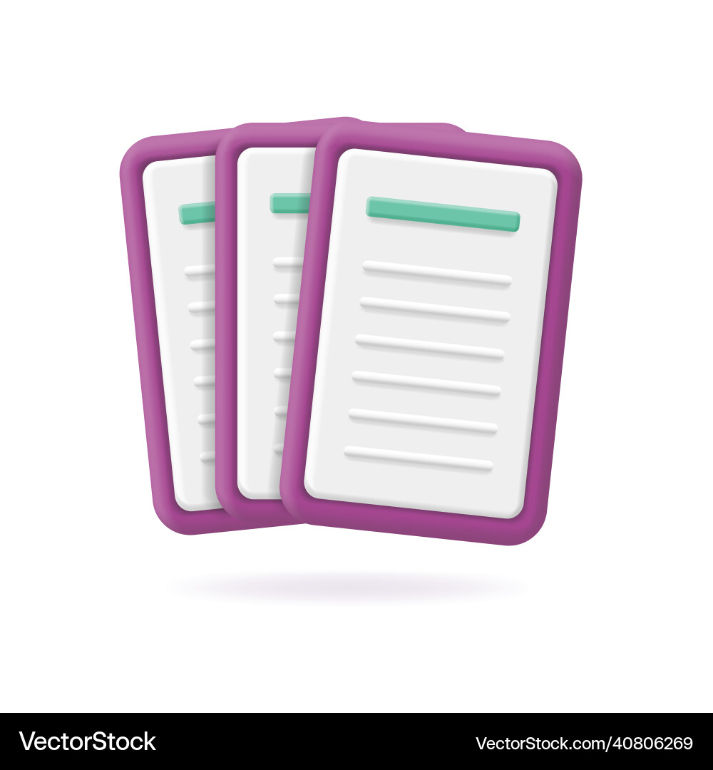 Documents icon stack of paper sheets vector image