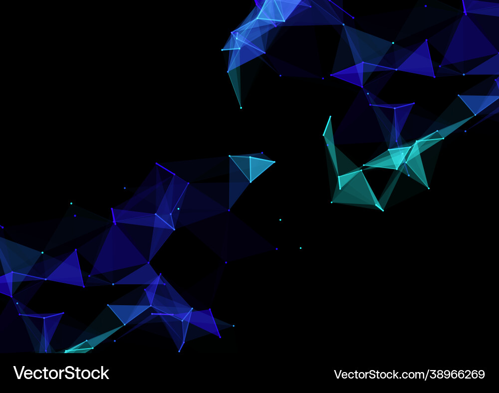 Low poly abstract plexus design background Vector Image