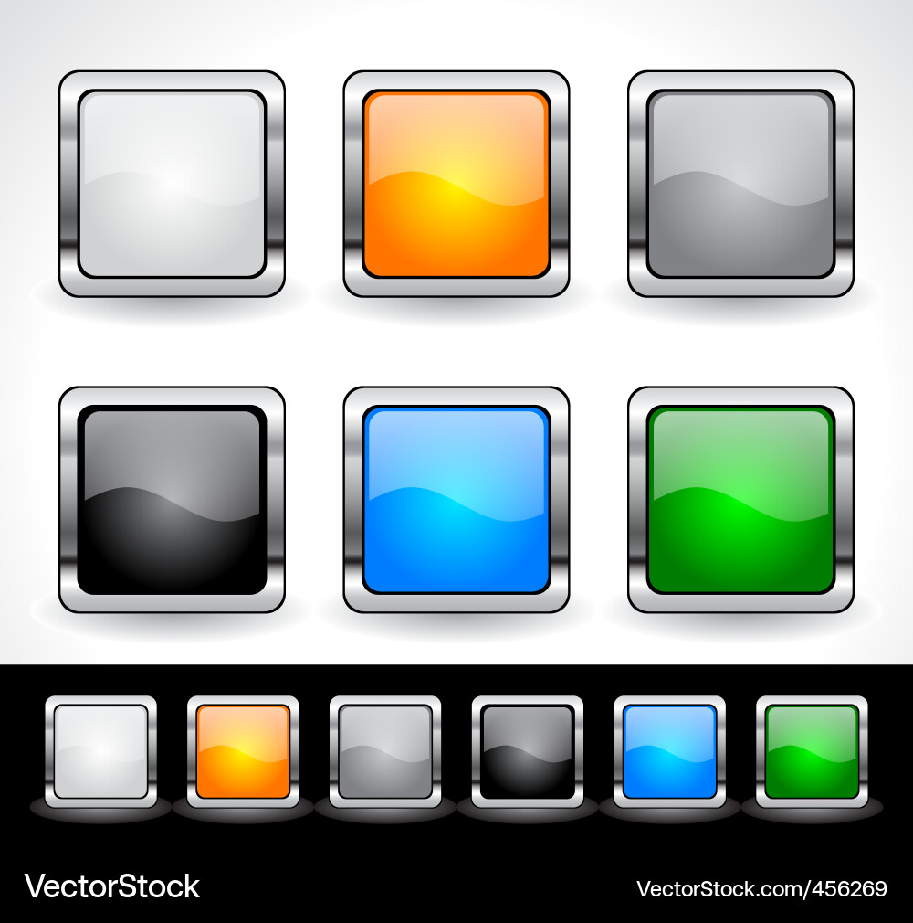 Modern Button Collection Vector Image