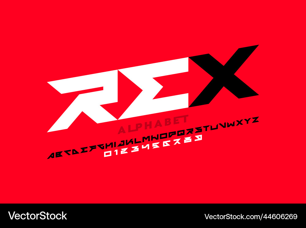 Modern font design alphabet letters and numbers Modern font design alphabet letters and numbers vector image
