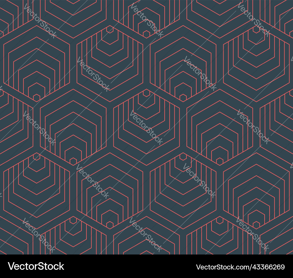 Moderne hexagonale Kontur nahtlose Muster Techno Moderne hexagonale Kontur nahtlose Muster Techno vektorbild