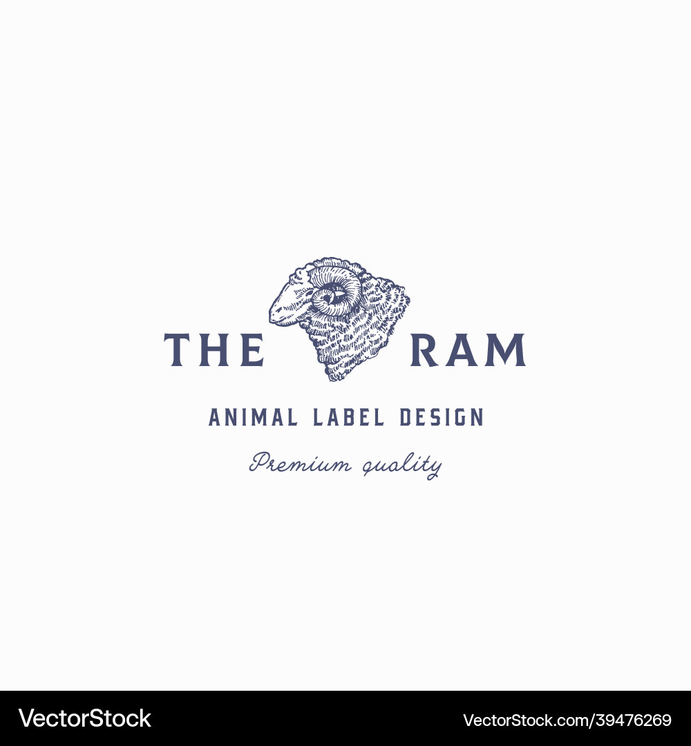 Ram abstract sign symbol or logo vector image