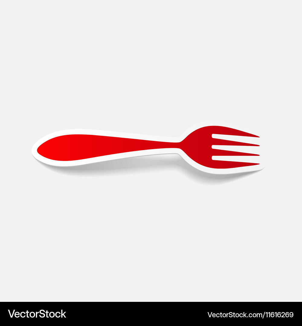 Realistic design element fork Vector Image