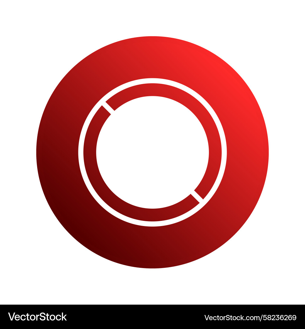 Red Circle Segmentation Vector Image