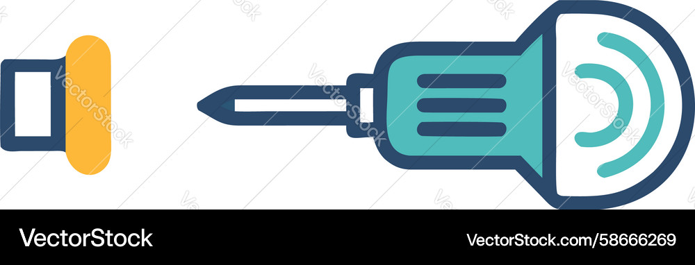 Screwdriver tip with square opening for specific Vector Image