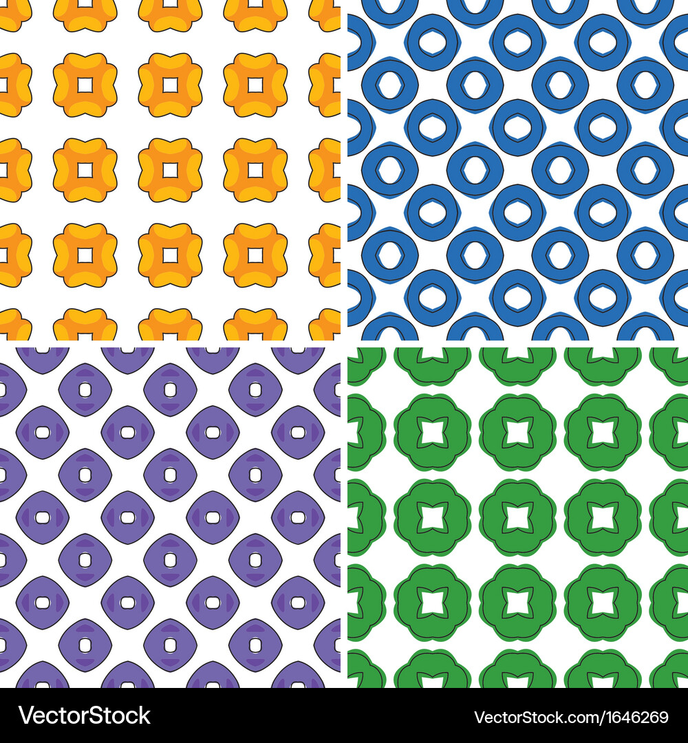 Seamless pattern set Vector Image