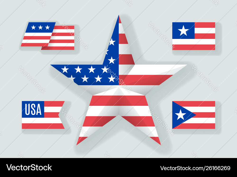 Set usa symbols and design elements Set usa symbols and design elements vector image