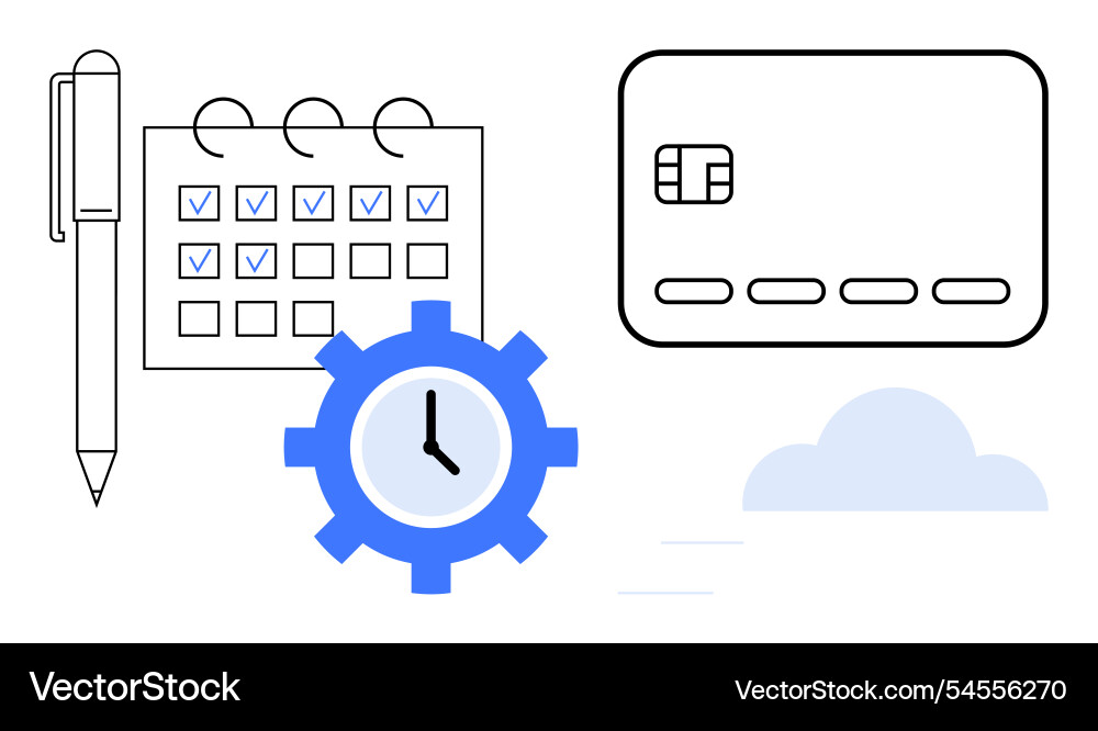 Efficient task management Vector Image
