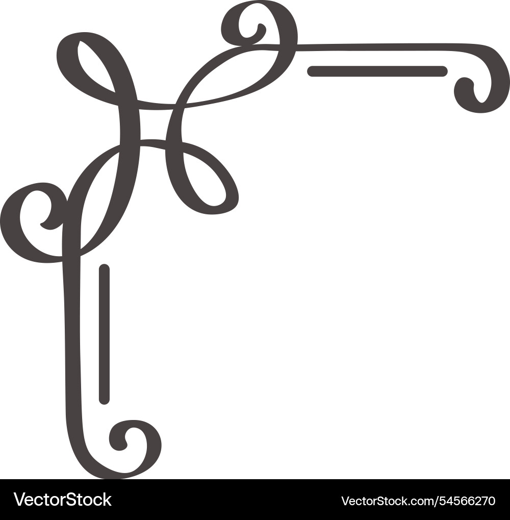 Hand gezogen blühend bilden eine elegante Ecke Hand gezogen blühend bilden eine elegante Ecke vektorbild
