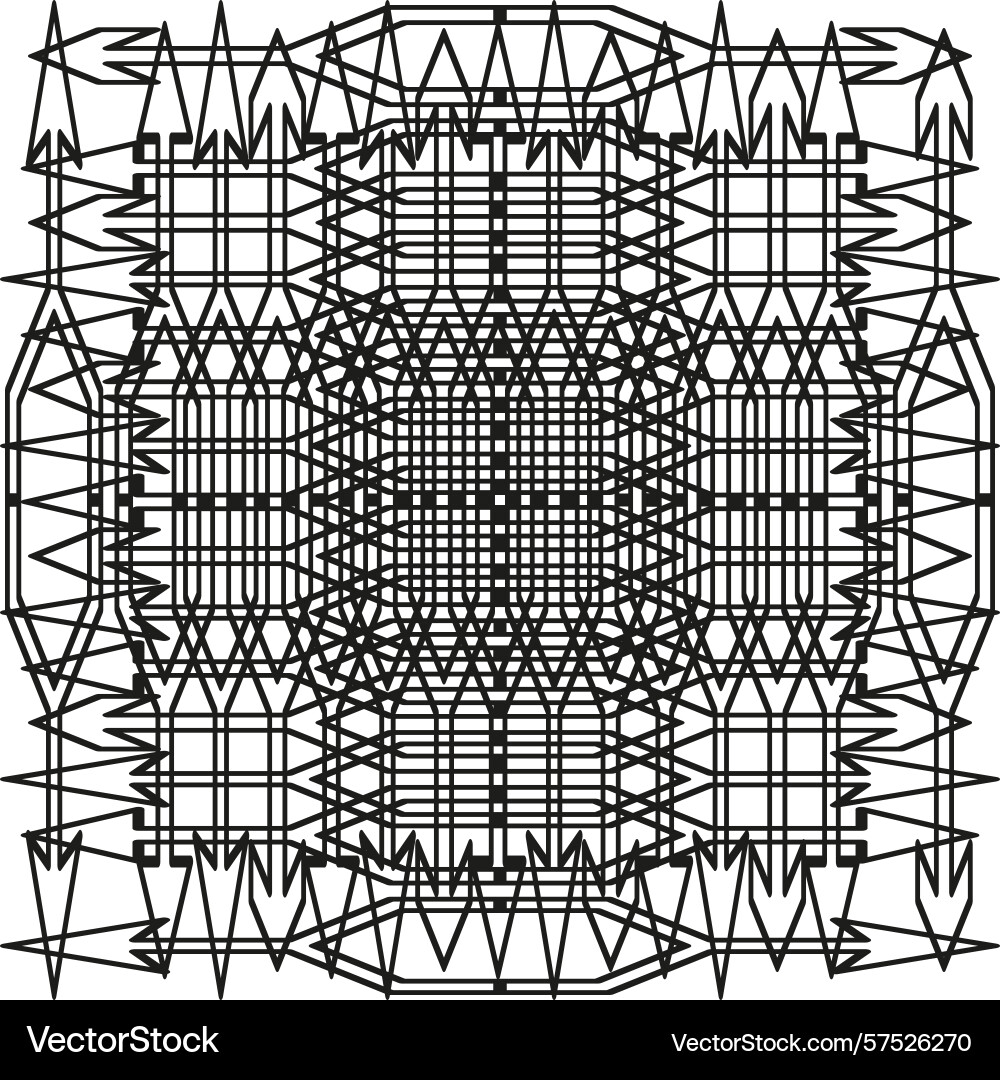 Intricate grid motif square lattice lines Intricate grid motif square lattice lines vector image