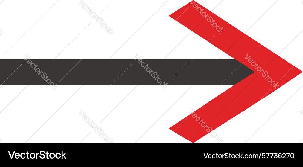 Minimalist horizontal line arrow symbol design vector image