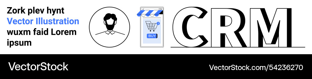 Modern crm elements with user avatar shopping Vector Image