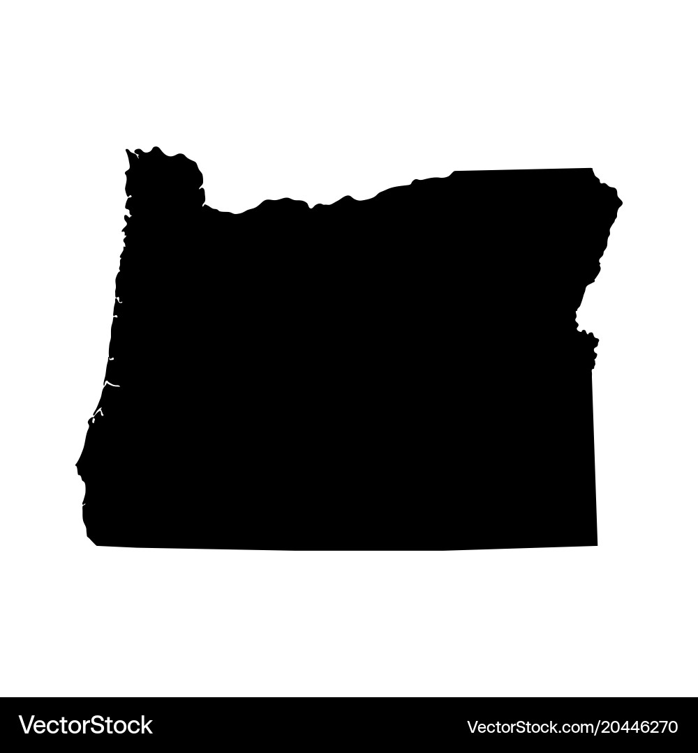 Oregon State Map vector image