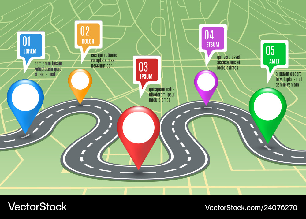 Road Map Concept - Navigation vector image