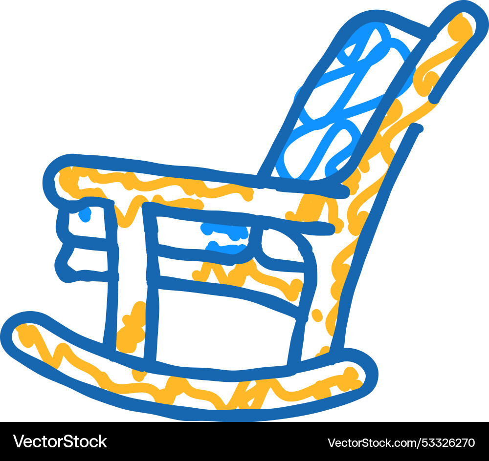 Rocking chair outdoor furniture icon doodle Rocking chair outdoor furniture icon doodle vector image