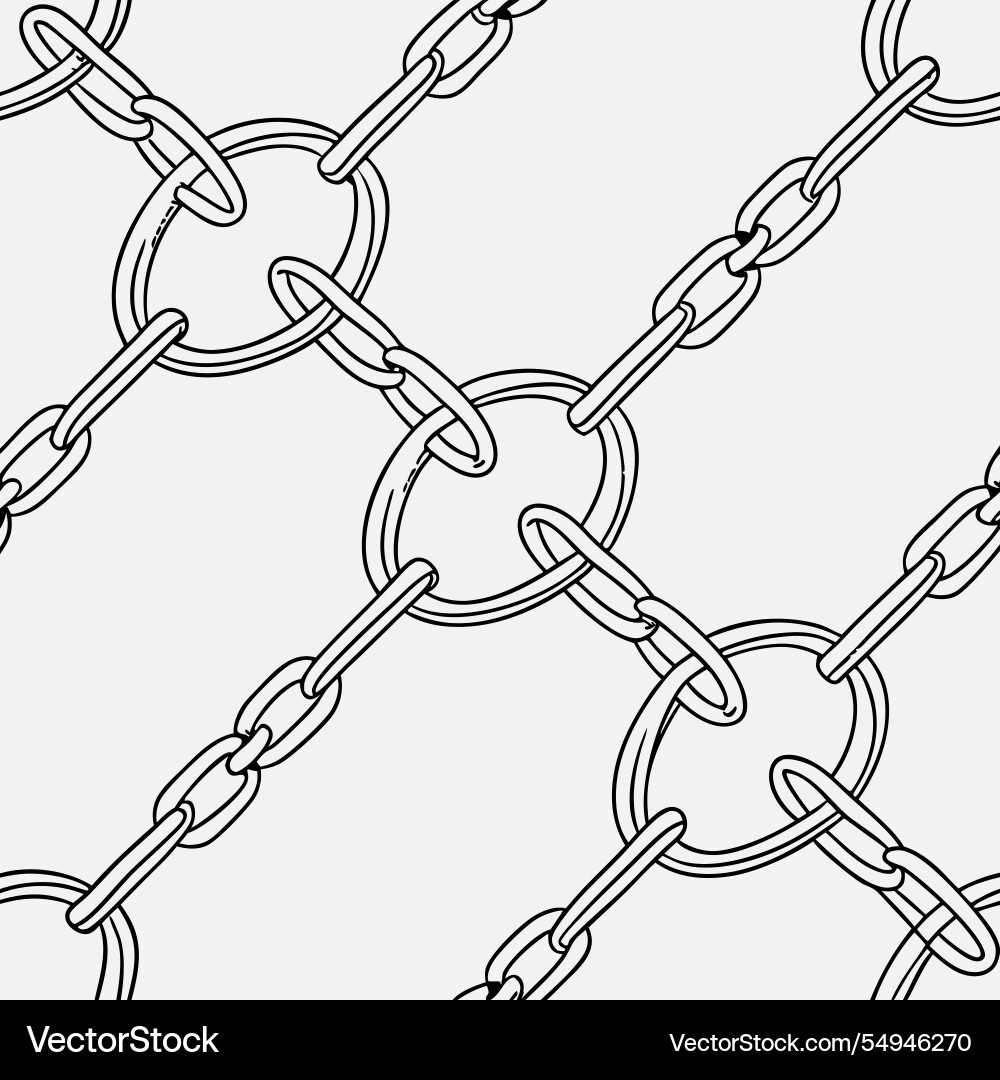 Seamless grid of linked chains for modern design Seamless grid of linked chains for modern design vector image