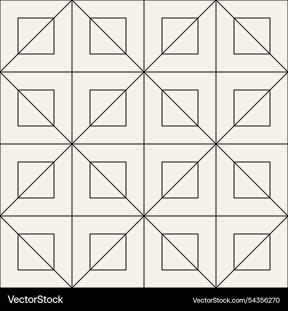 Seamless pattern repeating geometric elements vector image