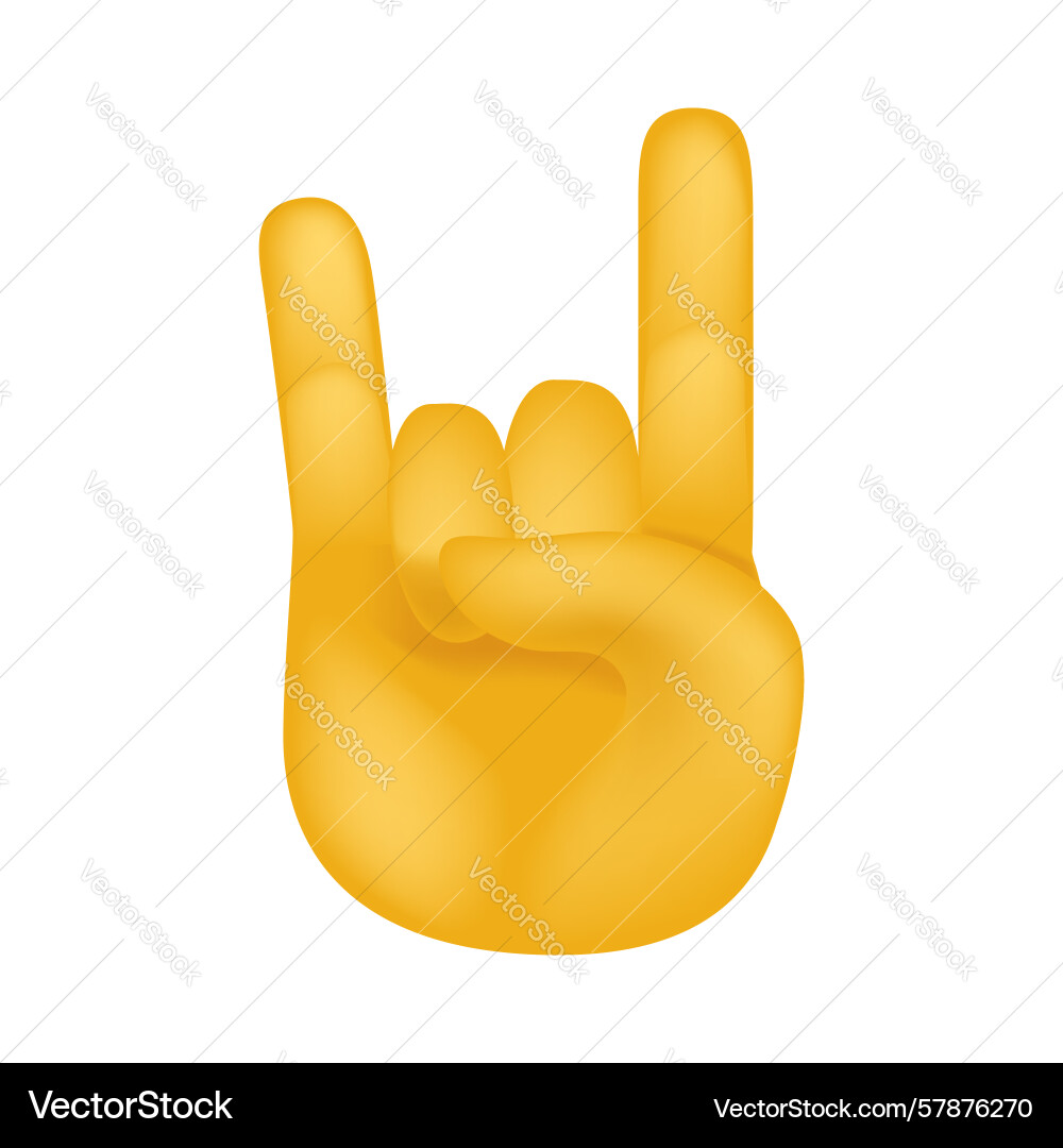 Sign horns hand emoji icon Sign horns hand emoji icon Vektorbild