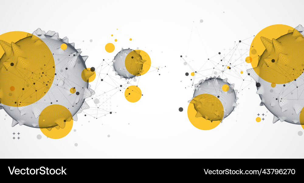 Sphere theme with connected lines in technology Sphere theme with connected lines in technology vector image