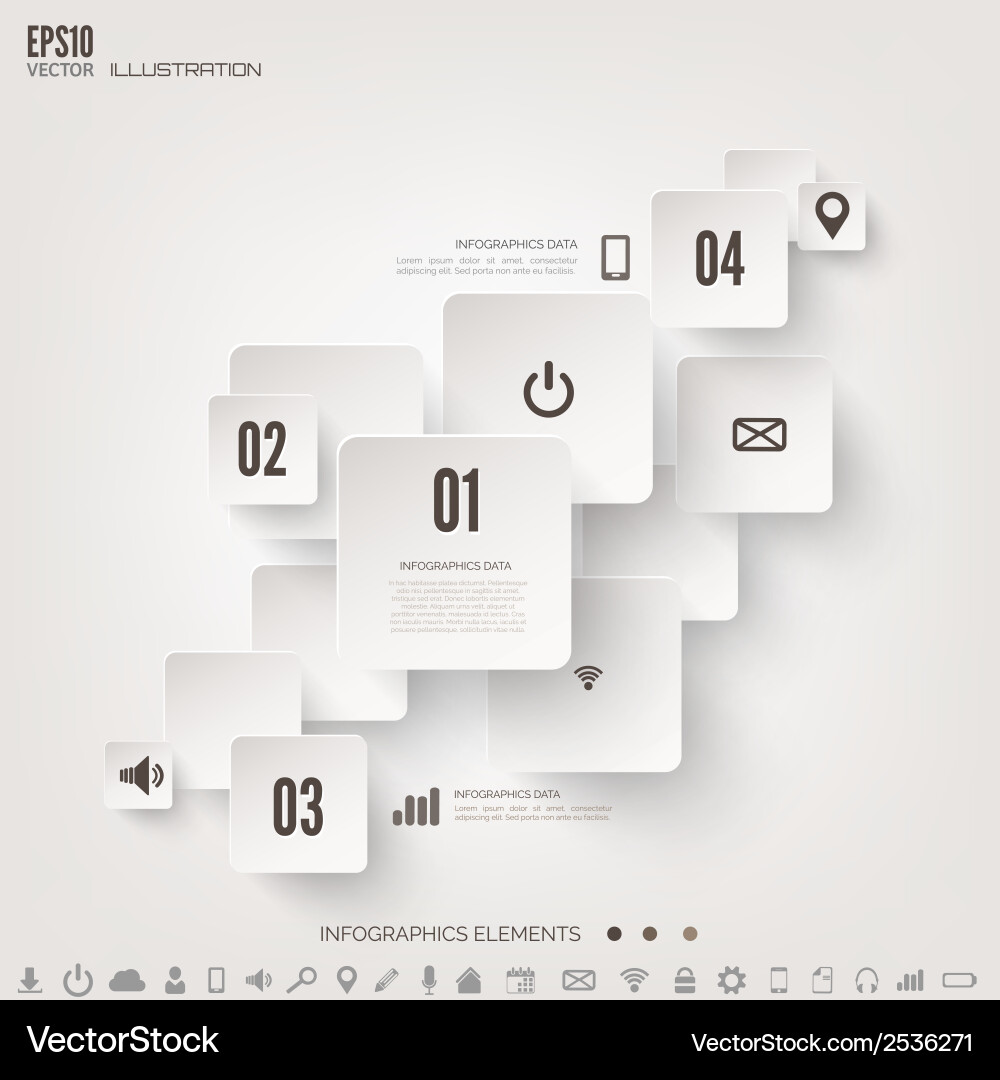 Cloud Computing & Web Icons Background vector image