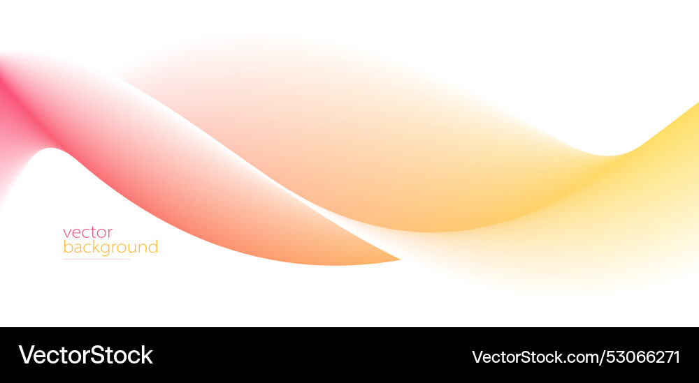 Flowing color curve shape with soft gradient vector image