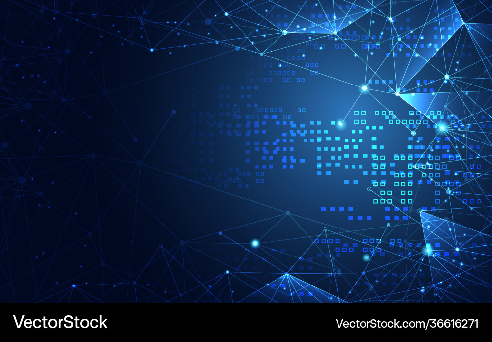 Modern abstract network science connection vector image