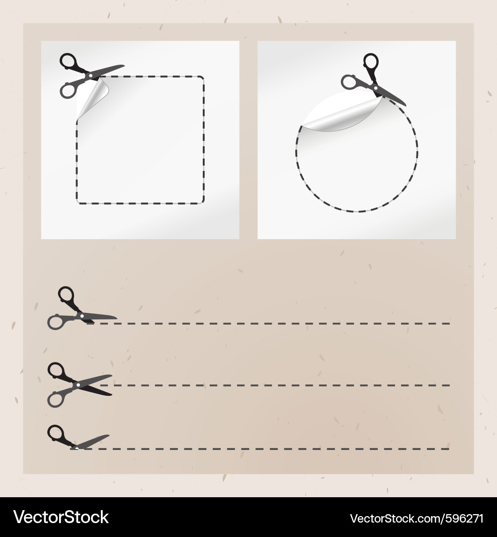 Vintage Paper Scissors vector image