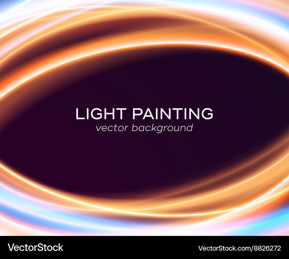 Abstract background with glowing curves vector image