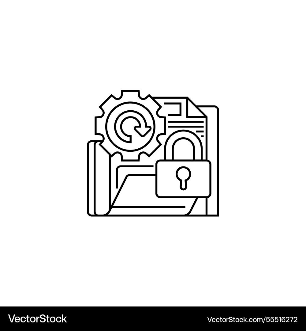 Data verification line icon linear style sign Data verification line icon linear style sign vector image