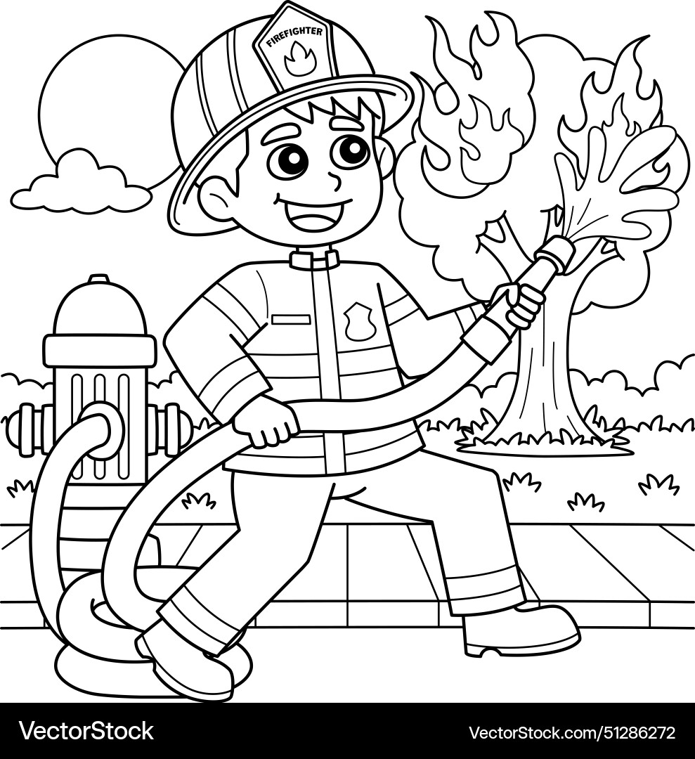 fire coloring page