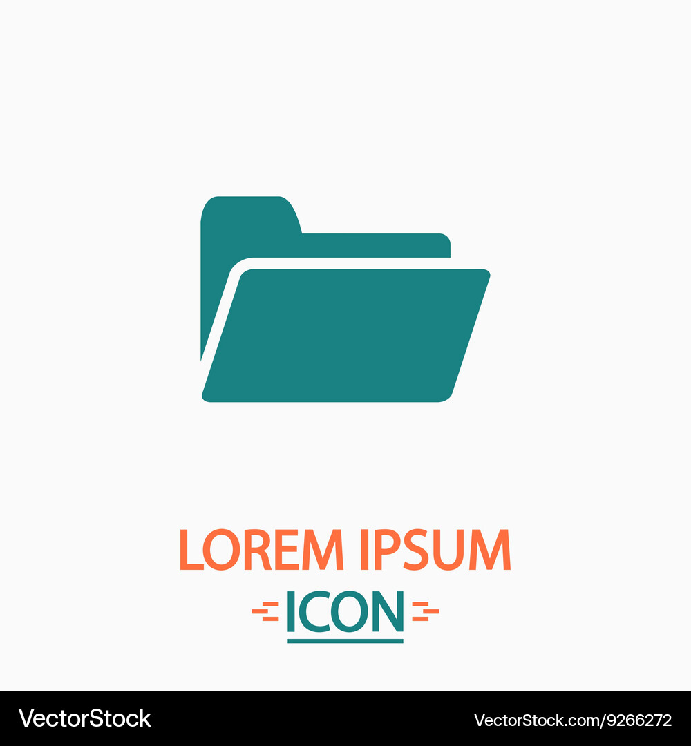 Folder computer symbol Folder computer symbol Vector Image
