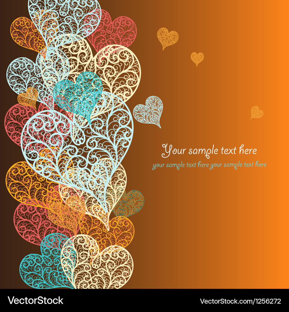 Heart Pattern Abstract vector image