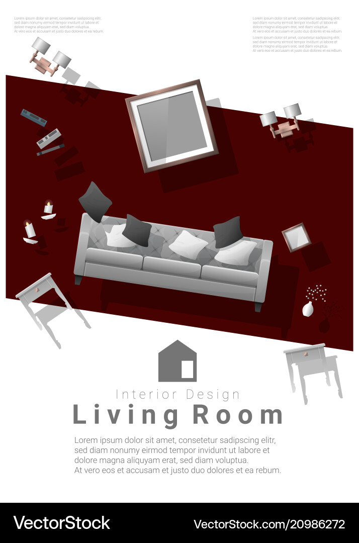 Interior banner sale with living room furniture Interior banner sale with living room furniture vector image