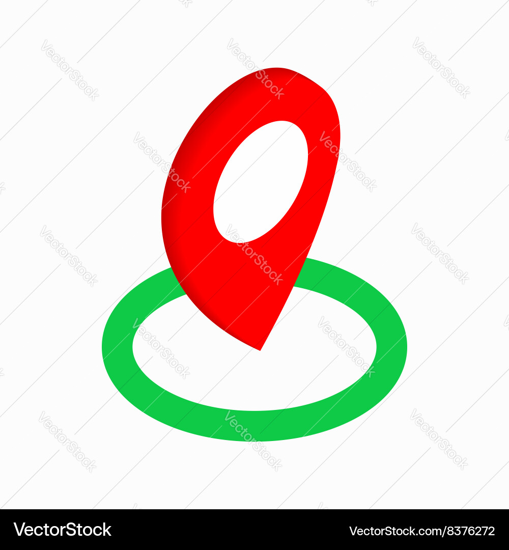 Map pointer icon isometric 3d style vector image