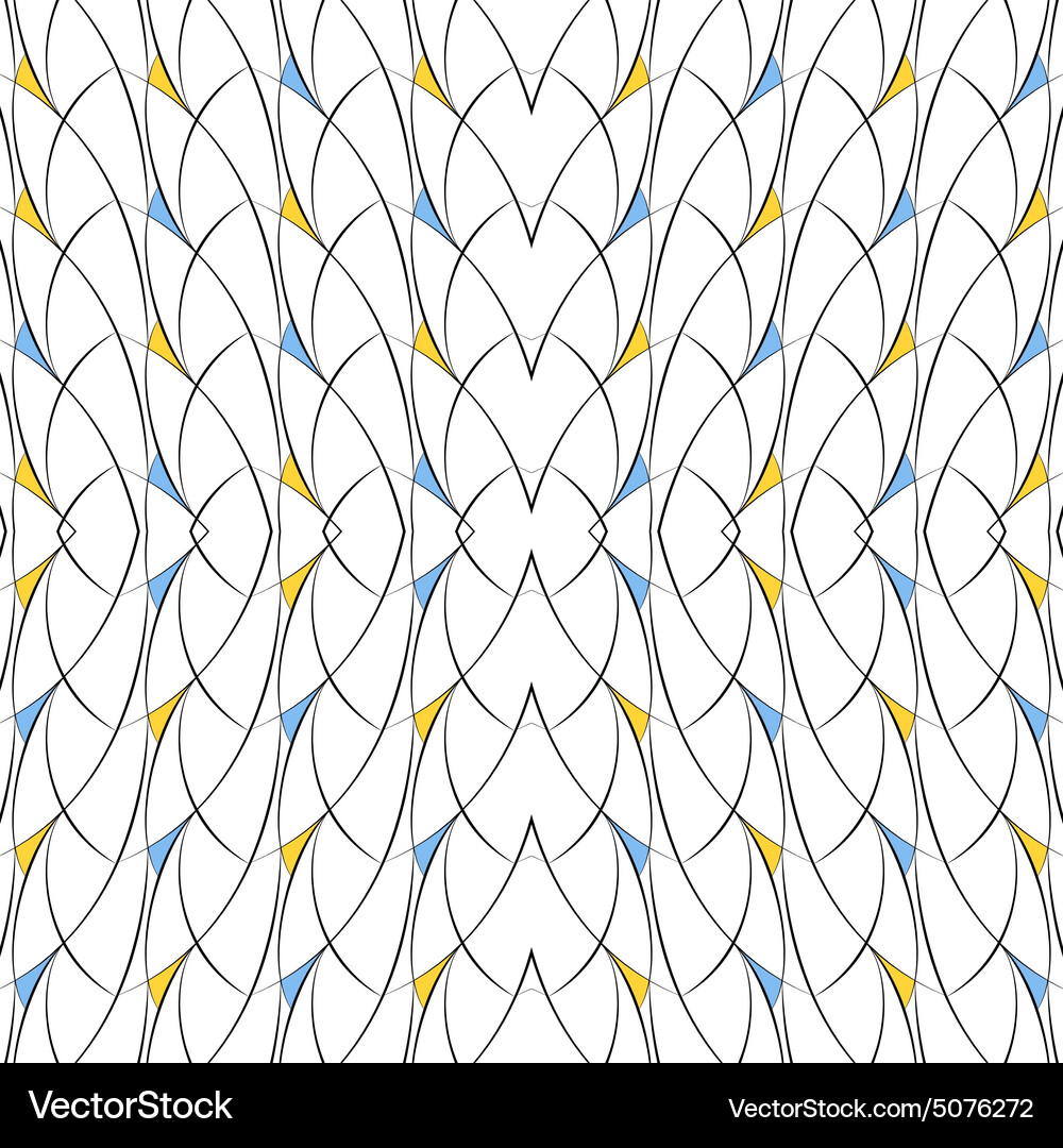 Seamless pattern of lines arcs and triangles Vector Image