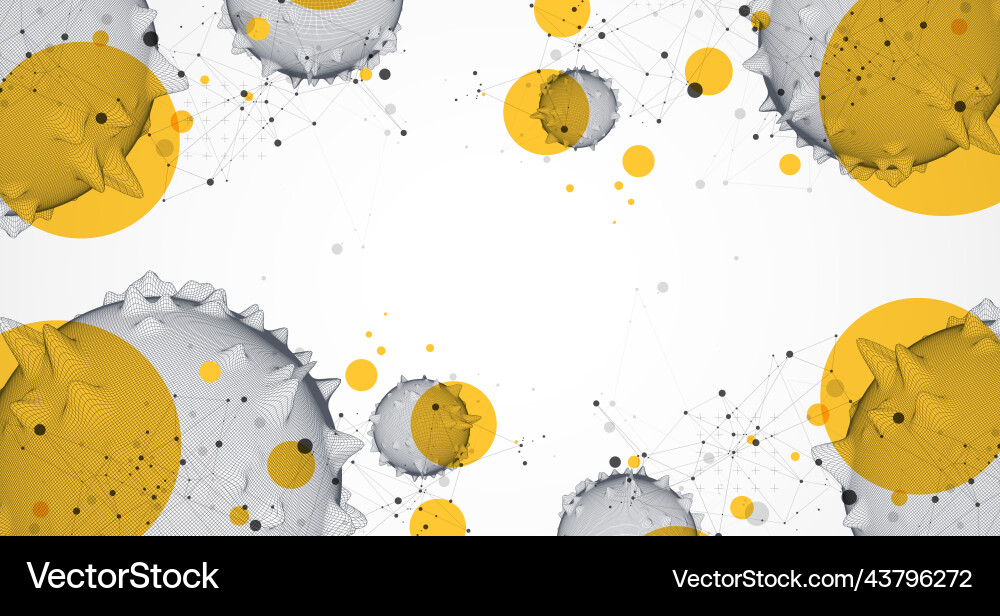 Sphere theme with connected lines in technology Vector Image